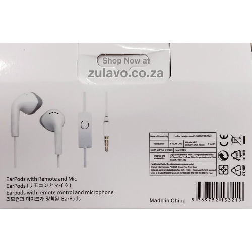 Original EarPods with Remote and Mic – Clear Sound, Comfortable Fit Designed for crystal-clear audio, hands-free convenience