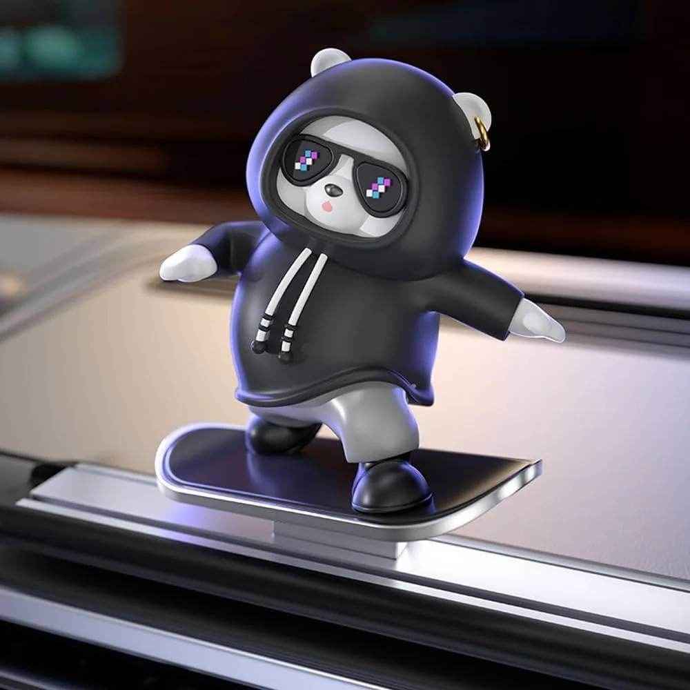 Car Sliding Skateboard Bear – Trendy Car Dashboard Decor, Bring Joy to Every Ride!