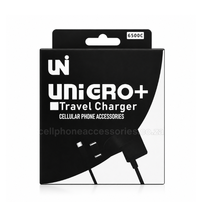 UNI Unigro+ Travel Charger with Micro USB Cable – Wall Charger Compatible for Android Smartphones, Mobile Phones & Micro USB Devices – Black