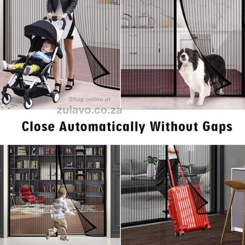 Magic Mesh Hands-Free Magnetic Screen Door – Keep Fresh Air In and Bugs Out! Automatically sealing shut behind you with powerful magnets,