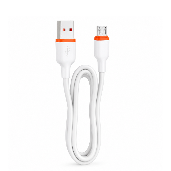 USB to Micro USB Cable 100cm, X16 6A Fast Charging and Data Transfer Cable for Compatible Android Phones, Tablets, Power Banks and Accessories - White