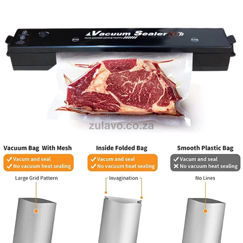 Vacuum Sealer Machine – Food Preservation System with Strong Suction & Heat Sealing Designed to keep your groceries fresh up to 8× longer.