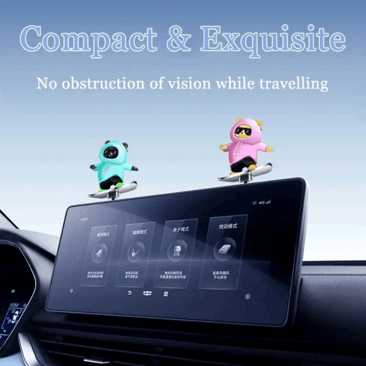 Car Sliding Skateboard Bear – Trendy Car Dashboard Decor, Bring Joy to Every Ride!