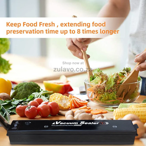 Vacuum Sealer Machine – Food Preservation System with Strong Suction & Heat Sealing Designed to keep your groceries fresh up to 8× longer.