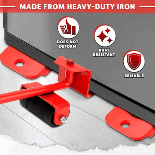 Heavy-Duty Furniture Moving Tool Kit with ABS Pulley Set - Easy Moving Helpers