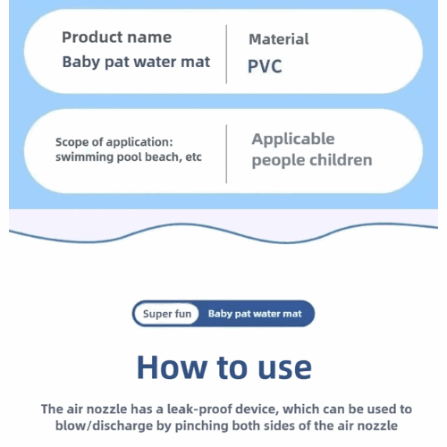 Inflatable baby water play mat - Baby’s Ocean Paradise – Splash, Play & Grow!