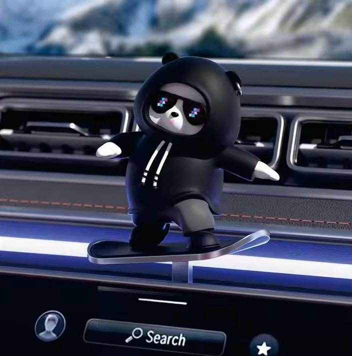 Car Sliding Skateboard Bear – Trendy Car Dashboard Decor, Bring Joy to Every Ride!